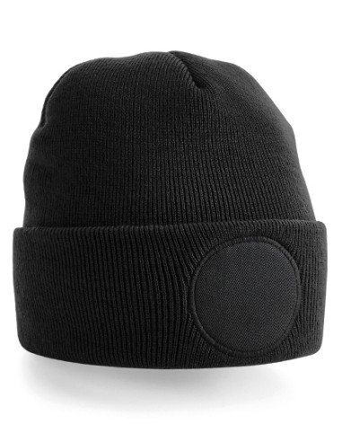 BEE-B446-Circular Patch Beanie